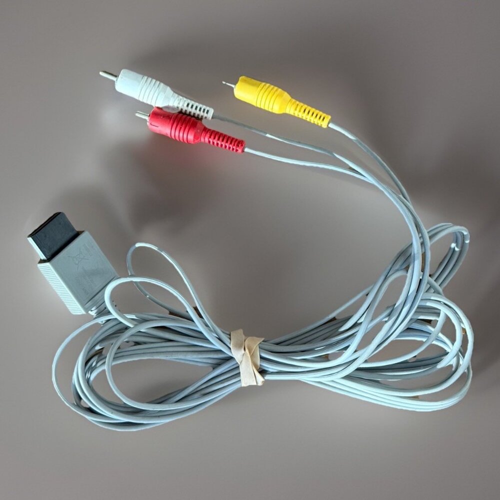 OEM Nintendo Wii AV RCA Audio Video Composite Cable TV Connecting Cord RVL-009‎